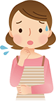 困った女性のイラスト